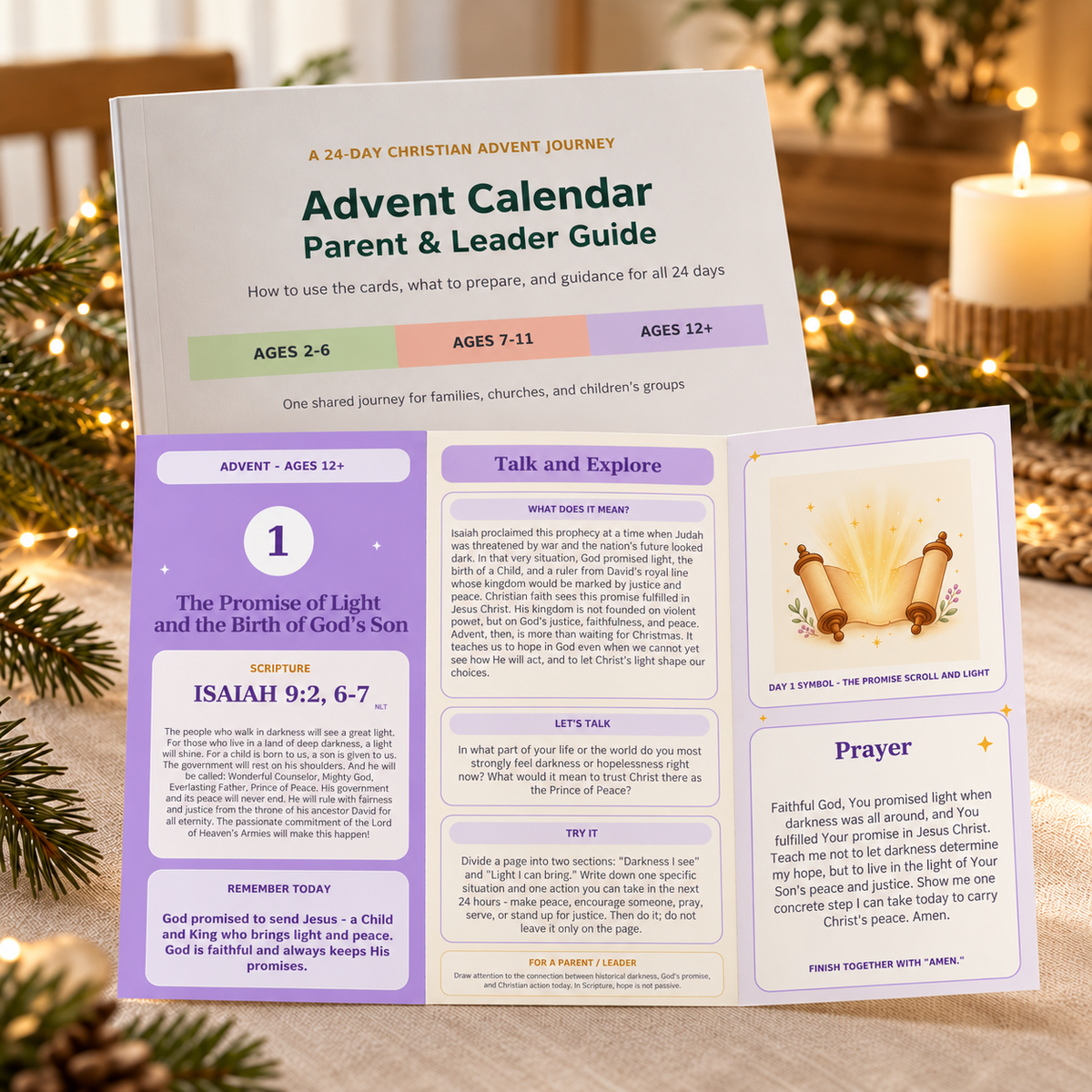 Printable Christian Advent Calendar for Teens Ages 12+