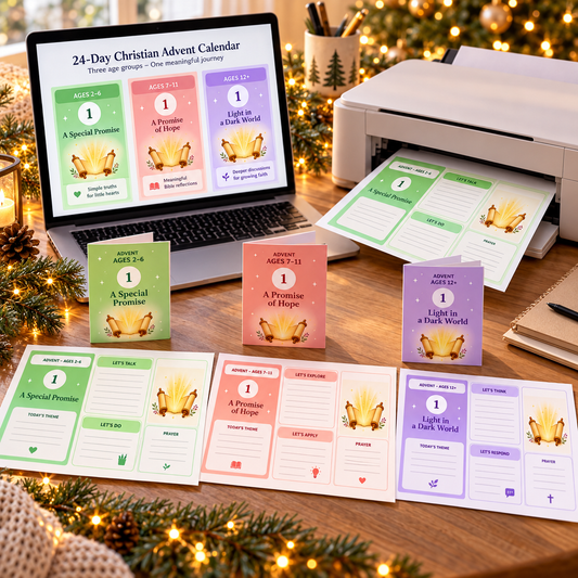 Printable Christian Advent Calendar Family Bundle