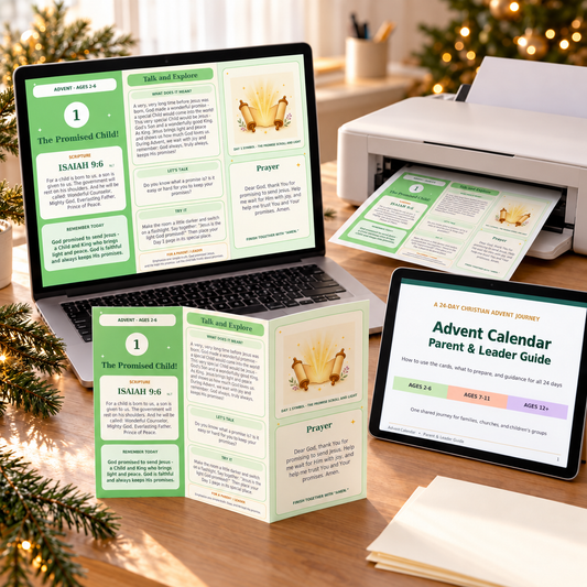 Printable Christian Advent Calendar for Ages 2 - 6